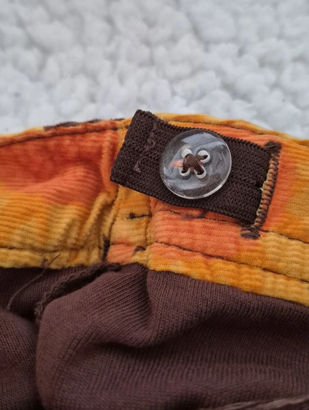 Gymboree Fall Flowers Corduroy Skirt A-Line Girls 7 School Pumpkin Adjust Waist